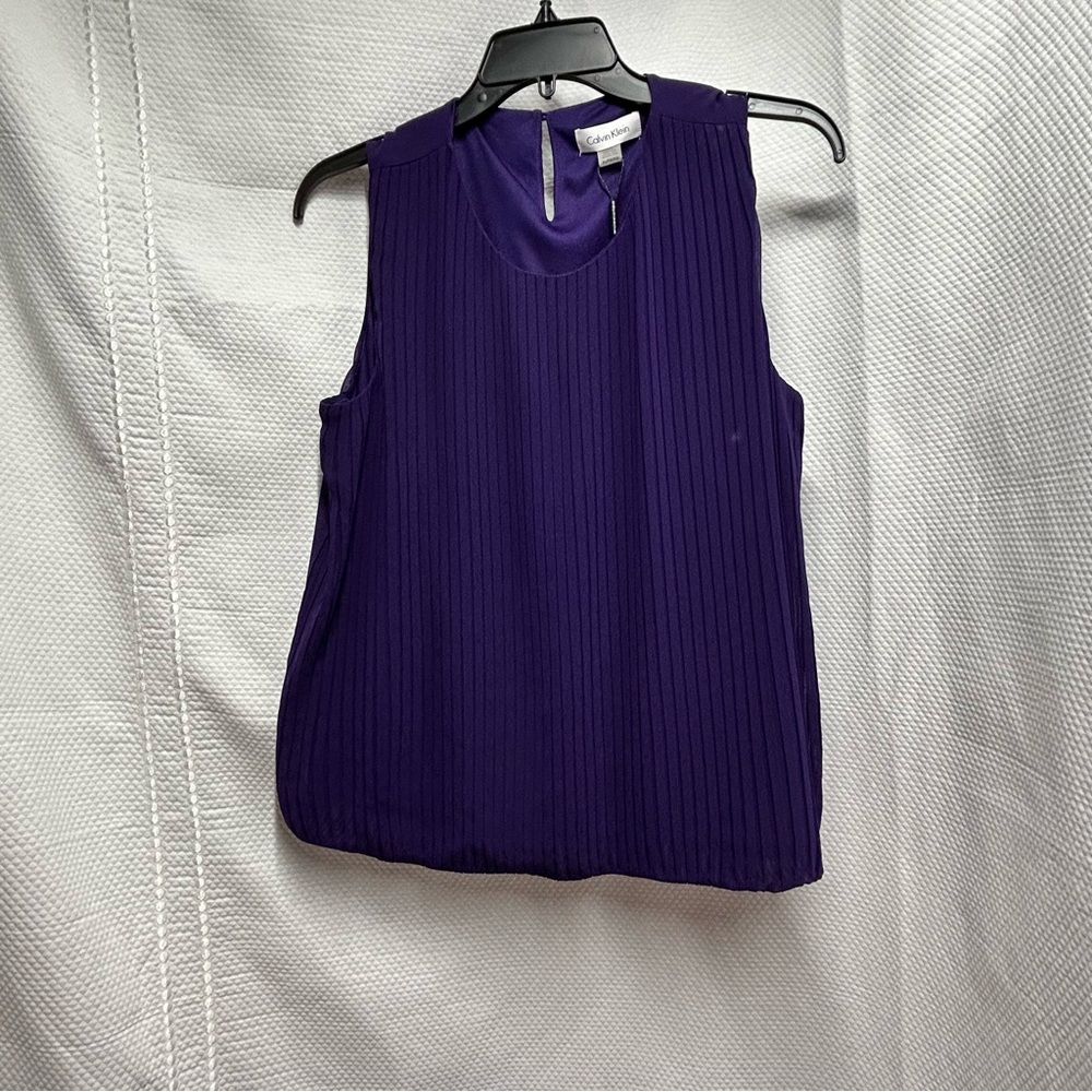 Calvin Klein Purple Ribbed Tank‎ Top
